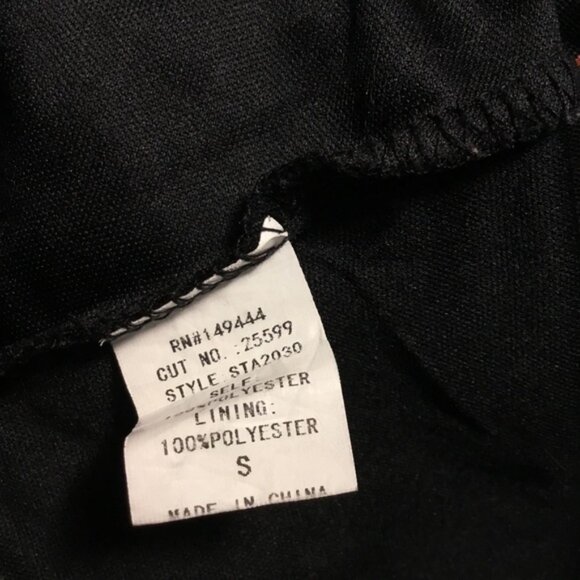 Black with blowers floaty babydoll top sheer short sleeves flare waist size S - Picture 8 of 8